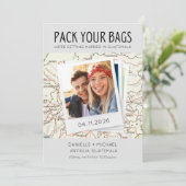 Save The Date Pack Your Bags Guatemala Destination Wedding  (Debout devant)