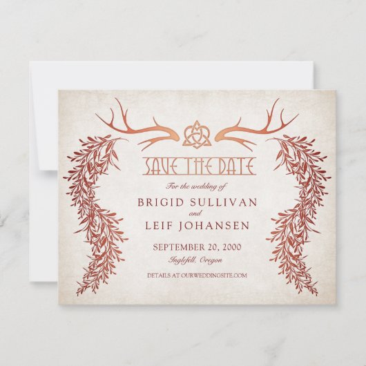 Save The Date Pagan Handfasting Mariage (Devant)