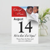 Save The Date Page Calendrier Enregistrer la date Las Vegas Phot (Debout devant)