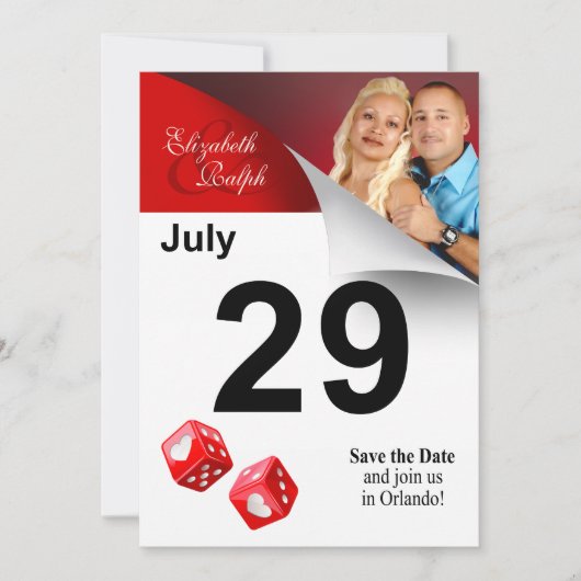 Save The Date Page Calendrier LR Enregistrer la date Las Vegas P (Devant)