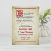 Save The Date Page de livre de contes | Annonce de mariage vinta (Debout devant)