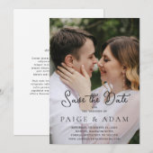 Save The Date Paige Photo Mariage moderne (Devant / Derrière)