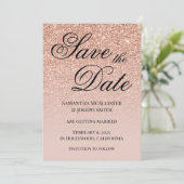 Save The Date Paillet Gradient Or Rose Antique (Debout devant)