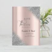 Save The Date Paillettes Argentées Ombrées Rose GoldSave The Dat (Debout devant)