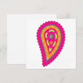 Save The Date Paisley coloré (Devant / Derrière)