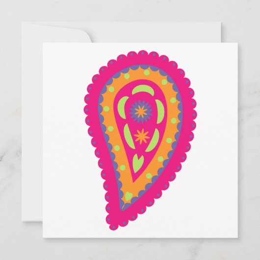 Save The Date Paisley coloré (Devant)