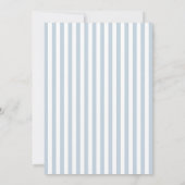 Save The Date Pâle Bleu Poussiéreux et Rayure Blanche (Dos)