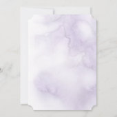 Save The Date Pale Lilac Aquarelle Branche de l'eau d'égout (Dos)