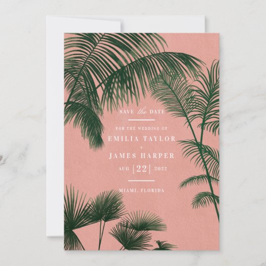 Save The Date Palm Springs Enregistrer La Date (Devant)