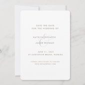 Save The Date Palm Tree Beach Boissons gratuites Mariage photo (Dos)