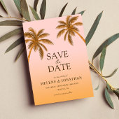 Save The Date Palm Tree Beach Destination Mariage tropical