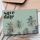 Save The Date Palm Tree Beach Tropical Destination Mariage
