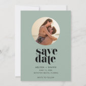 Save The Date Palm Tree Beach Tropical Destination Mariage (Dos)