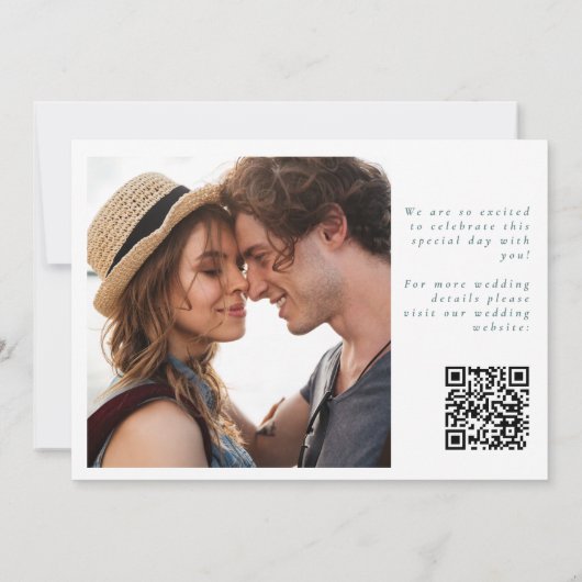 Save The Date Palm Tree Beach Tropical Mariage Photo (Dos)