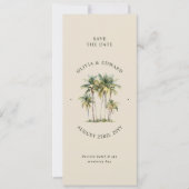 Save The Date Palm Tree Destination Elegant Coastal Wedding (Devant)