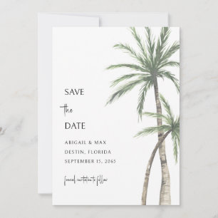 Save The Date Palm Tree Destination Enregistrer la date