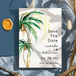 Save The Date Palm Tree Destination Mariage Appartement Enregist<br><div class="desc">Ce palmier destination mariage plat sauver la date design dispose de palmiers d'aquarelle tropicale sur un arrière - plan blanc éclatant qui évoque l'ambiance rêvée d'un mariage de destination. ce design rayonne l'amour des rives de sable et des palmiers balançoires, parfait pour les couples à la recherche d'une célébration vraiment...</div>