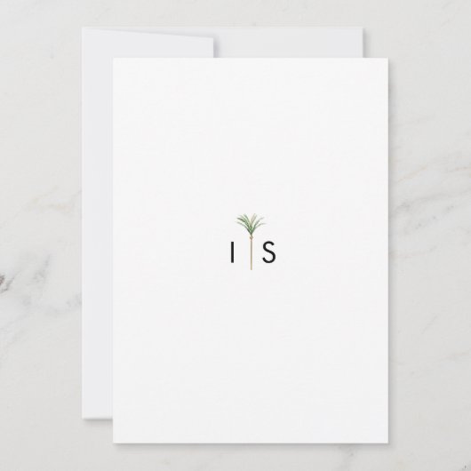 Save The Date Palm Tree Destination Mariage Simple Enregistrer L (Dos)