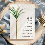 Save The Date Palm Tree Destination Mariage Simple Enregistrer L<br><div class="desc">Ce palmier destination mariage simple sauver la date design dispose de palmiers tropicaux aquarelles sur un arrière - plan blanc éclatant qui évoque l'ambiance rêvée d'un mariage de destination. ce design rayonne l'amour des rives de sable et des palmiers balançoires, parfait pour les couples à la recherche d'une célébration vraiment...</div>