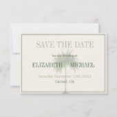 Save The Date Palm Tree élégant mariage moderne Enregistrer la d (Devant)