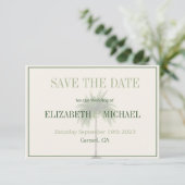 Save The Date Palm Tree élégant mariage moderne Enregistrer la d (Debout devant)