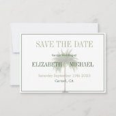 Save The Date Palm Tree élégant mariage moderne Enregistrer la d (Devant)