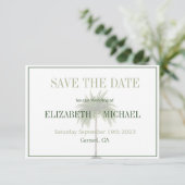 Save The Date Palm Tree élégant mariage moderne Enregistrer la d (Debout devant)