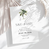 Save The Date Palm Tree minimal Mariage de plage tropicale