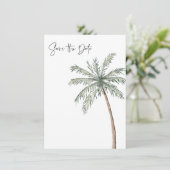 Save The Date Palm Tree photo Mariage de plage tropical (Debout devant)