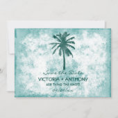Save The Date Palm Tree Plage Tropical Mariage Enregistrer La Da (Devant)