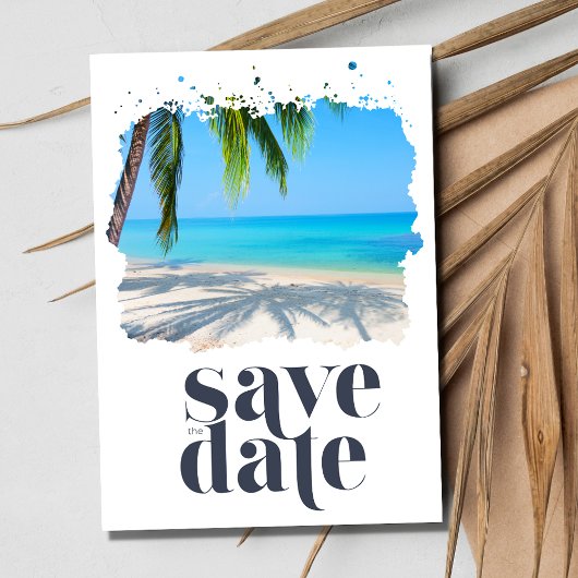 Save The Date Palm Tree Plage tropicale Mariage