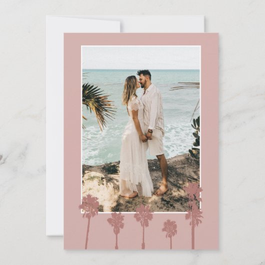 Save The Date Palm Tree Romance Mariage Suite Enregistrer la dat (Dos)