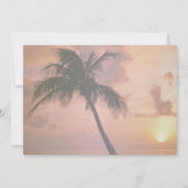 Save The Date Palmier De Mariage De Plage, Coucher De Soleil, Ba (Dos)