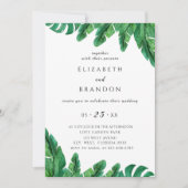 Save The Date Palmier tropical sauvage (Devant)