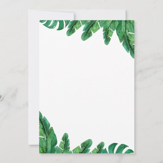 Save The Date Palmier tropical sauvage (Dos)