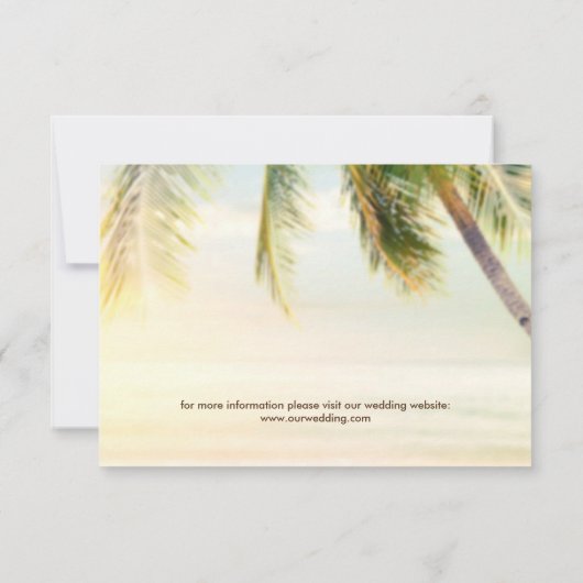 Save The Date Palmier Tropical Summer Beach Wedding Save The D (Dos)