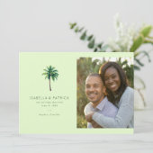 Save The Date Palmier Vert Tropical (Debout devant)