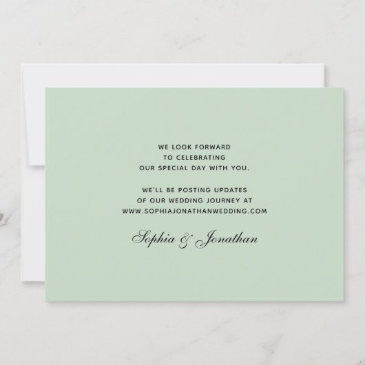 Save The Date Palmiers à l'aquarelle Simple Tropical (Dos)