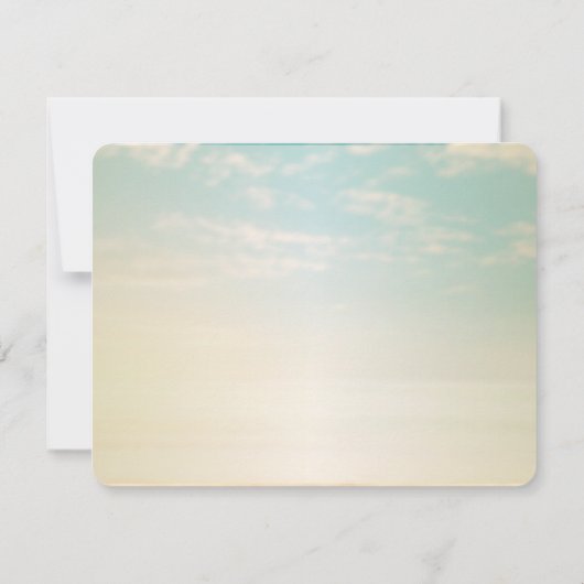 Save The Date Palmiers Coquillages Plage Mariage Sauvegarder La (Dos)