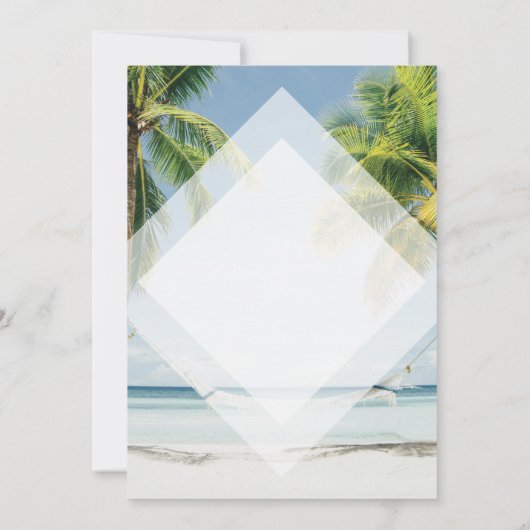 Save The Date Palmiers Tropical Plage Mariage Enregistrer La Dat (Dos)
