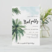 Save The Date palmiers tropicale cérémonie de remise des diplôme (Debout devant)