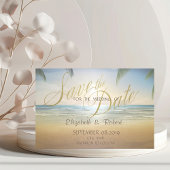 Save The Date Palms Sunset Beach Wedding Enregistrer La Date