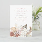 Save The Date Pampa bohème rose vierge reportée Changement de da (Debout devant)