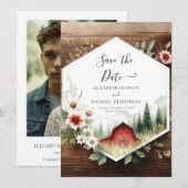 Save The Date Pampas classique Mariage de basse-cour (Devant / Derrière)