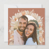 Save The Date Pampas en terre cuite bohème herbe tendance (Dos)