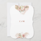 Save The Date Pampas Grass Terracotta Arch Floral Mariage Enregi (Dos)