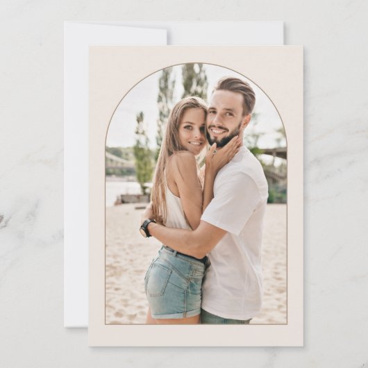 Save The Date Pampas herbe fleurs séchées boho photo (Dos)