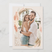 Save The Date Pampas herbe fleurs séchées boho photo (Dos)