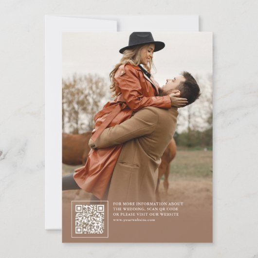 Save The Date Pampas Palm séché Grass Palm Feuille Photo Mariage (Dos)