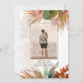 Save The Date Pampas Tropical Pampas Grass PHOTO Terracotta (Devant)